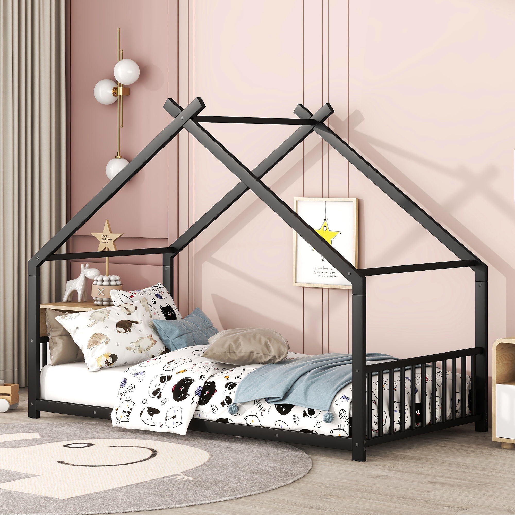 Metal House Bed Unique Piece Furniture