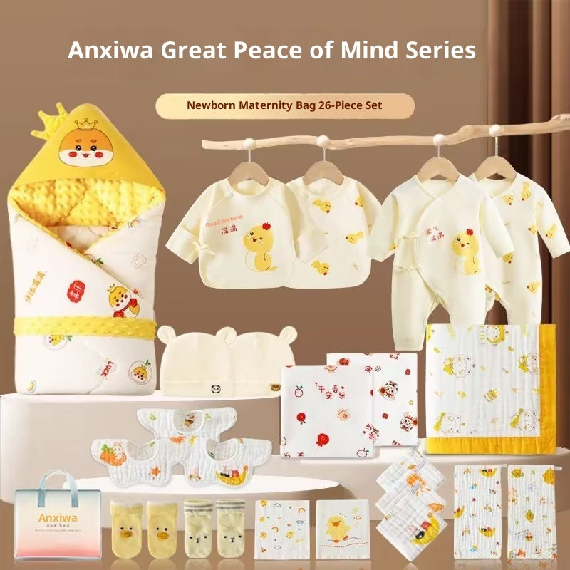 Maternity Bag Newborn Swaddle Bath Towel Clothing Set Baby Joy