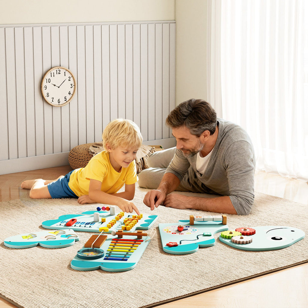 11-in-1 Dinosaur Activity Wall Busy Board Panels for Toddlers Education and Early Development DirectDeals