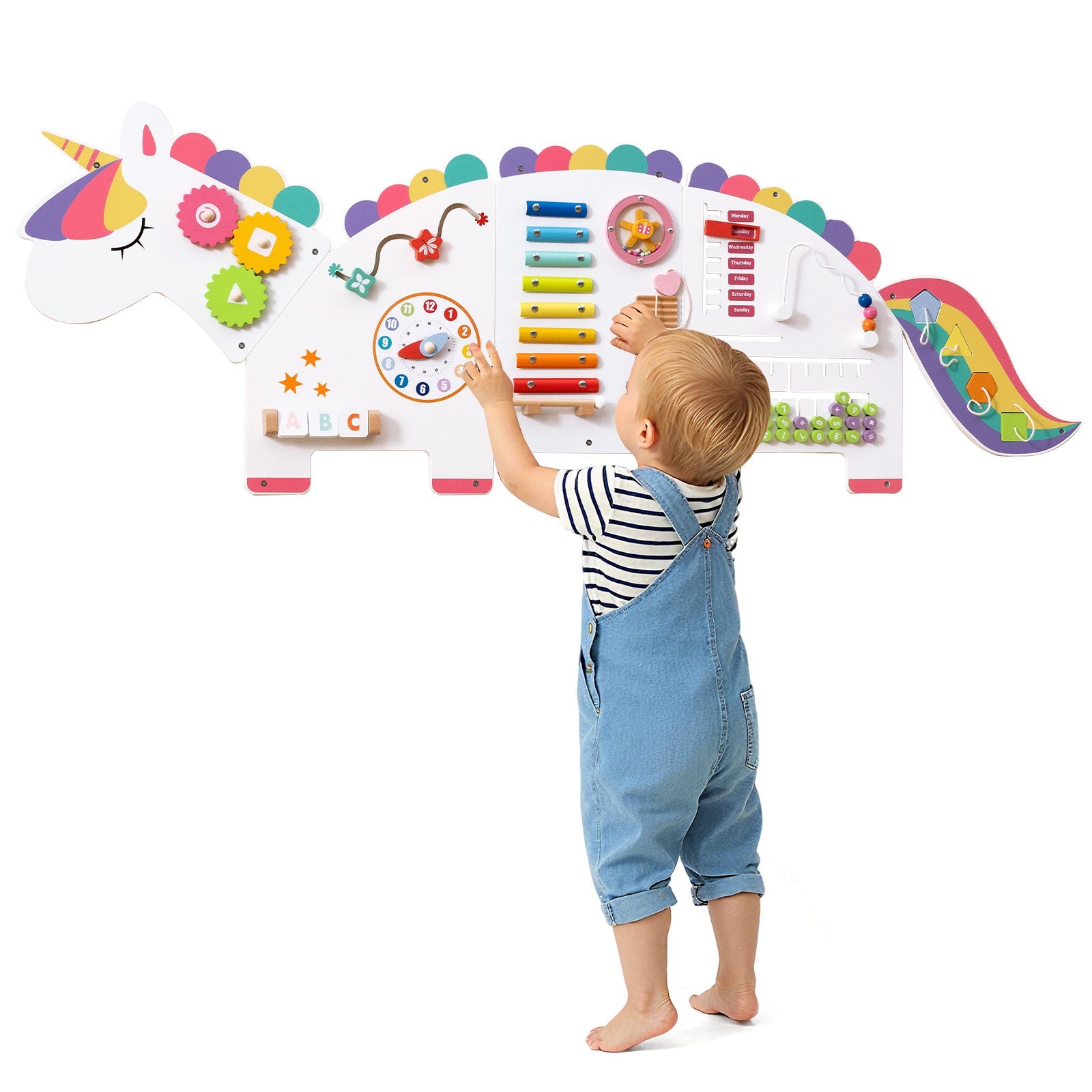11-in-1 Dinosaur Activity Wall Busy Board Panels for Toddlers Education and Early Development DirectDeals