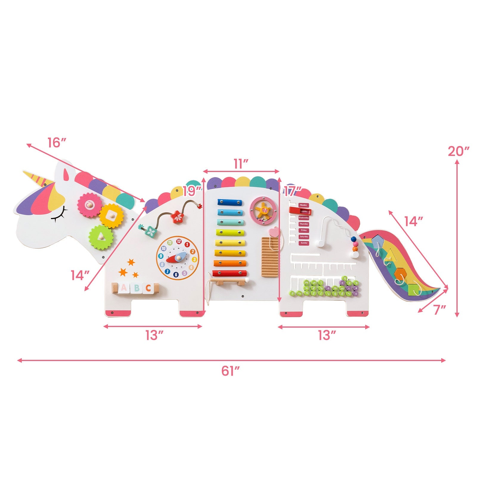 11-in-1 Dinosaur Activity Wall Busy Board Panels for Toddlers Education and Early Development DirectDeals