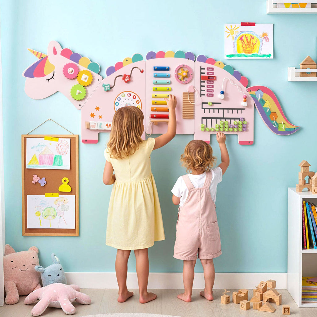 11-in-1 Dinosaur Activity Wall Busy Board Panels for Toddlers Education and Early Development DirectDeals