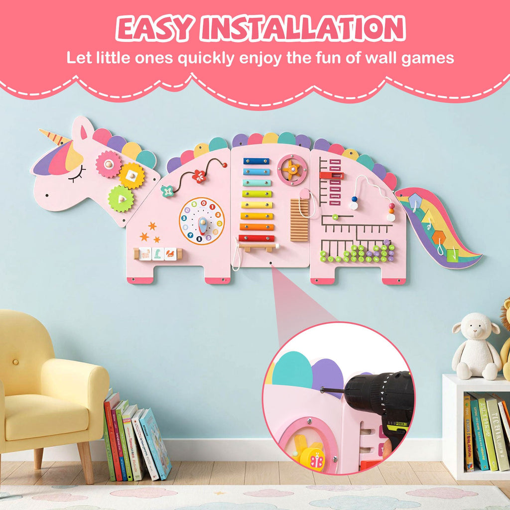 11-in-1 Dinosaur Activity Wall Busy Board Panels for Toddlers Education and Early Development DirectDeals