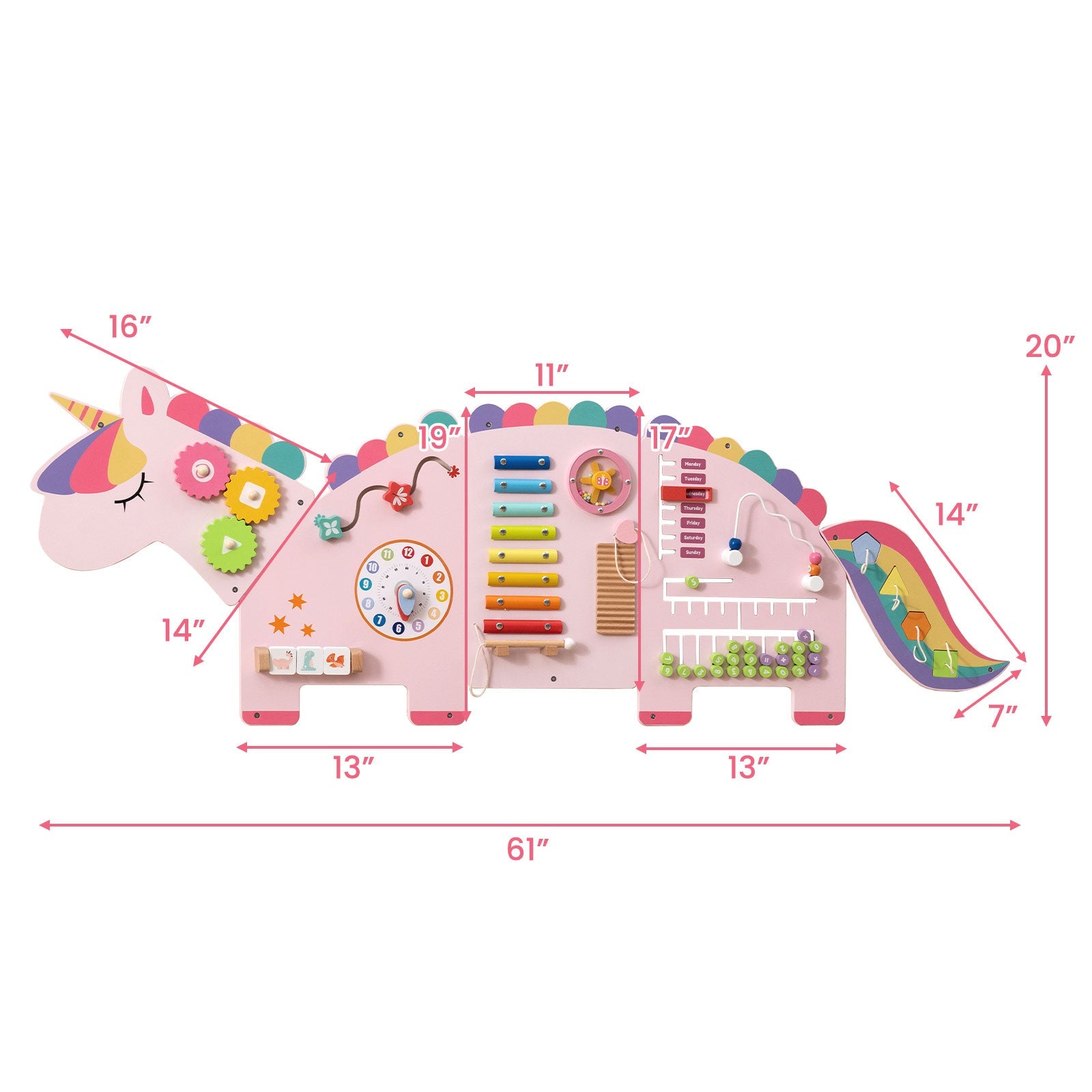 11-in-1 Dinosaur Activity Wall Busy Board Panels for Toddlers Education and Early Development DirectDeals