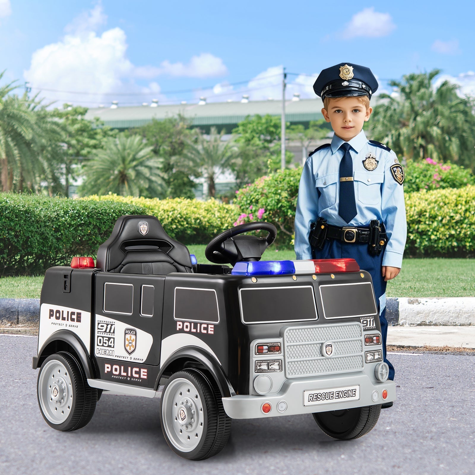 12V Battery Powered Electric Vehicle with 3 Speeds & Megaphone GBruno Store