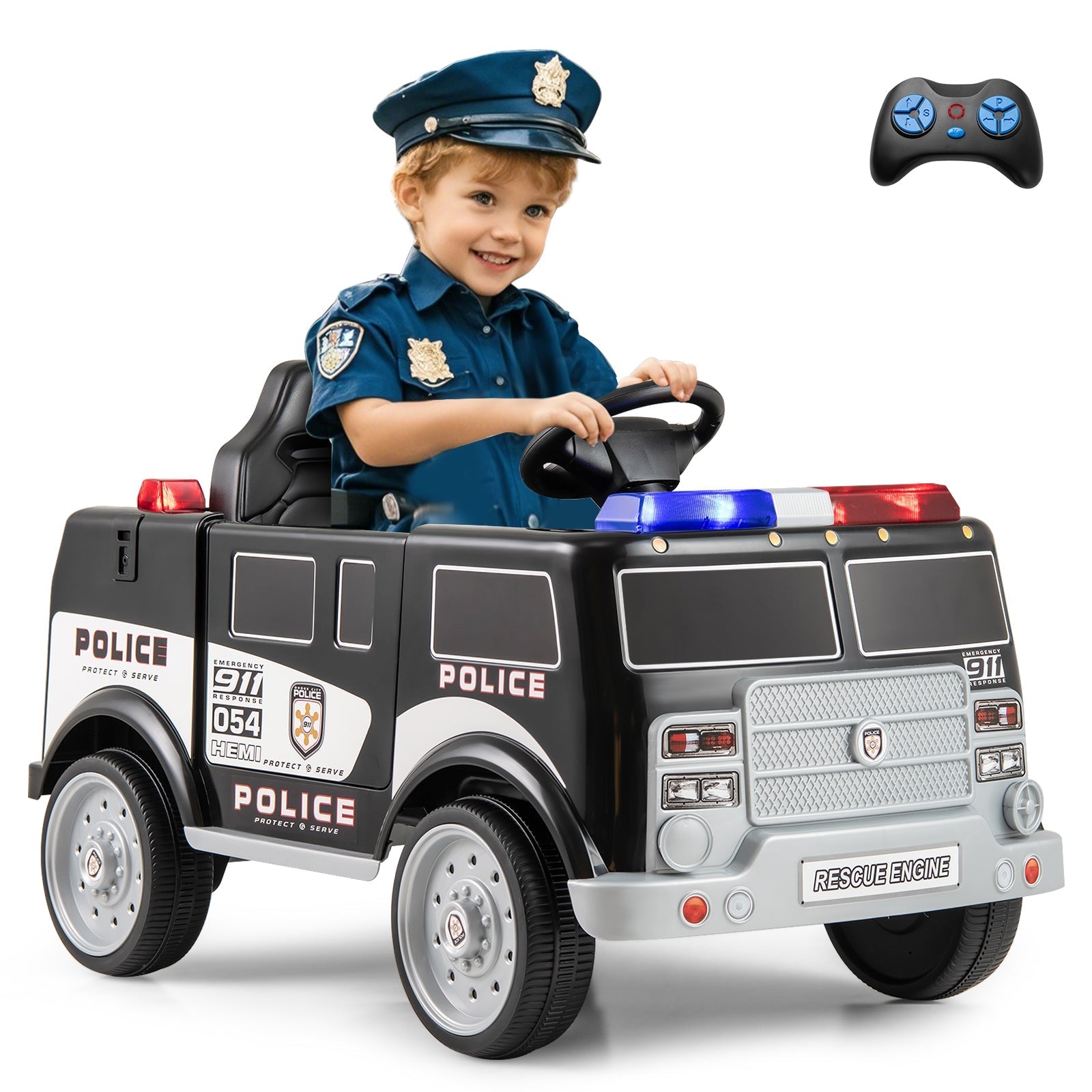 12V Battery Powered Electric Vehicle with 3 Speeds & Megaphone GBruno Store