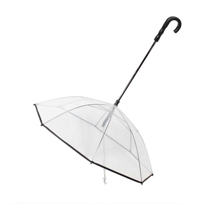 Transparent Pet Umbrella Dog Leash Pawpampered