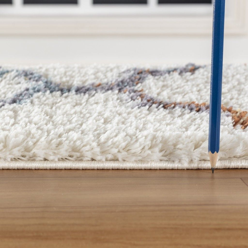 Loft Shag - 7'10" X 9'10" Shaggy Area Rug, Polypropylene - Ivory Unique Piece Furniture