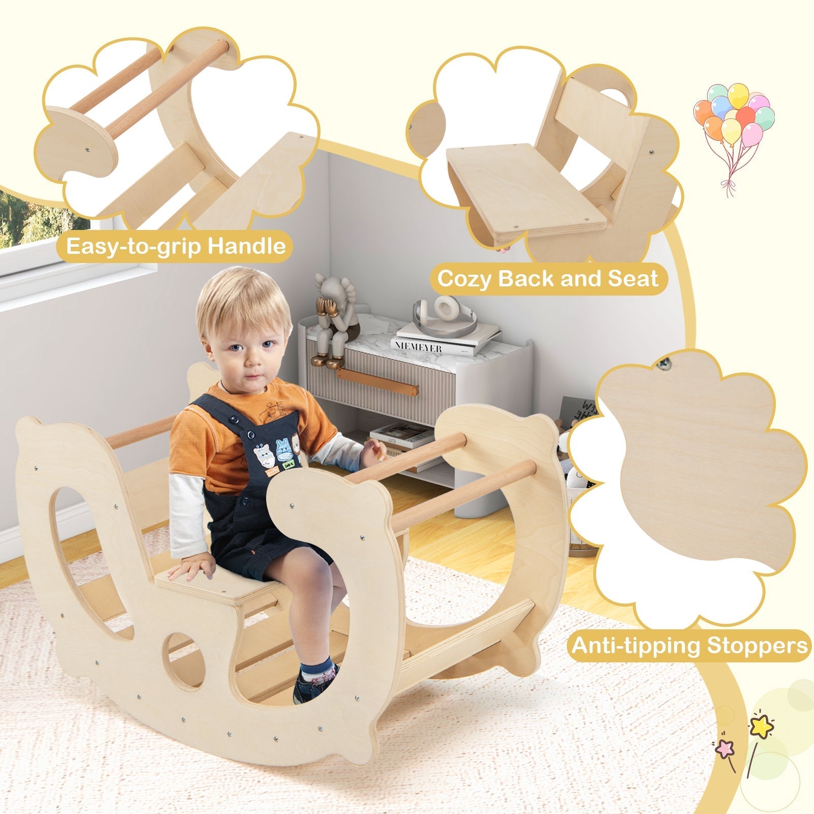Montessori Rocking Horse Arch Climbing Toy GBruno Store