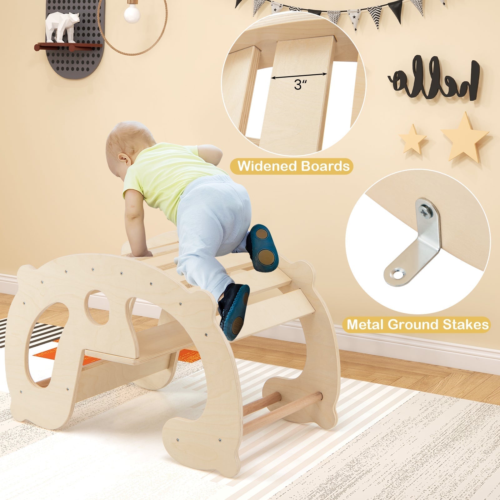 Montessori Rocking Horse Arch Climbing Toy GBruno Store