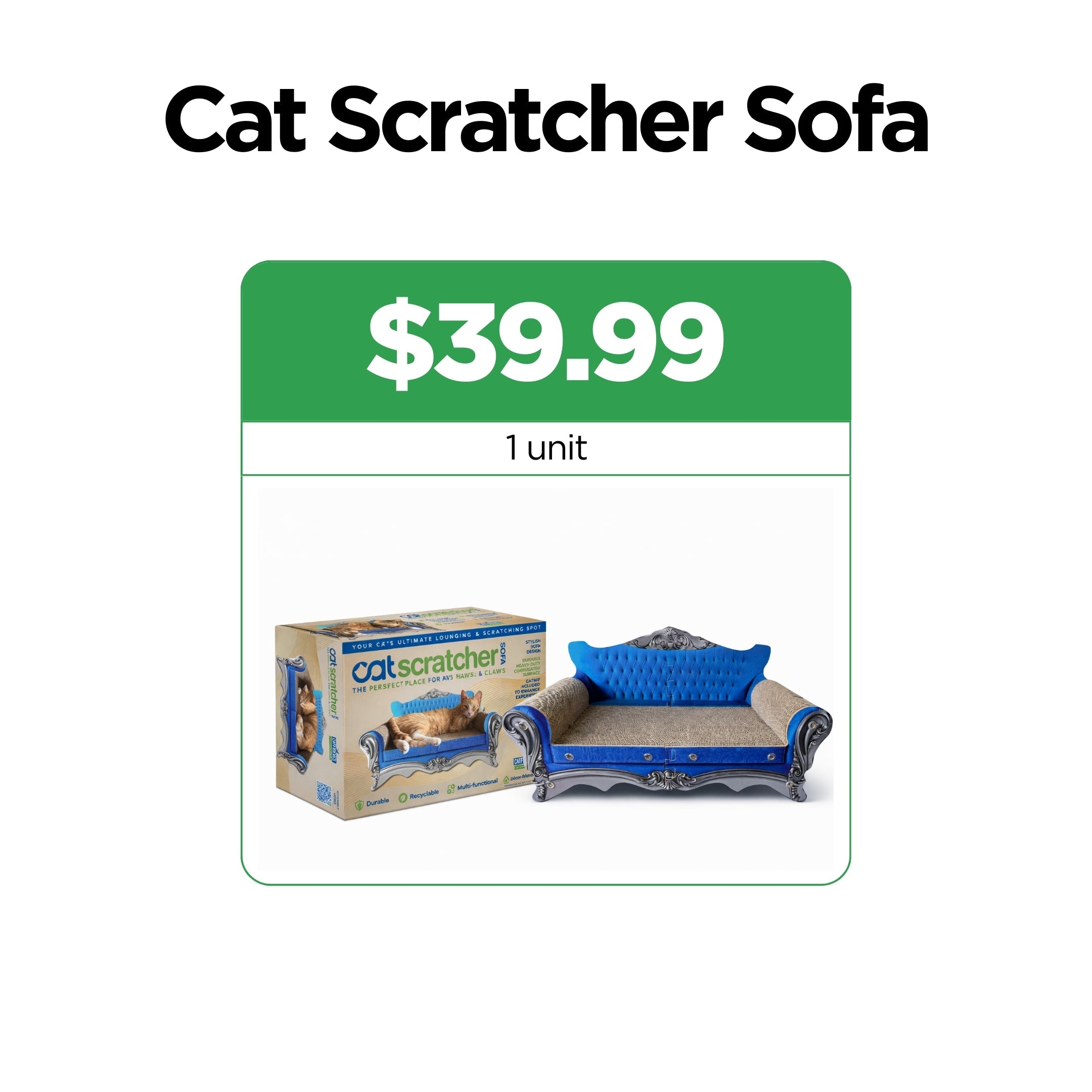 Catfidence® Cat Scratcher Sofa The Original Poop Bags®️