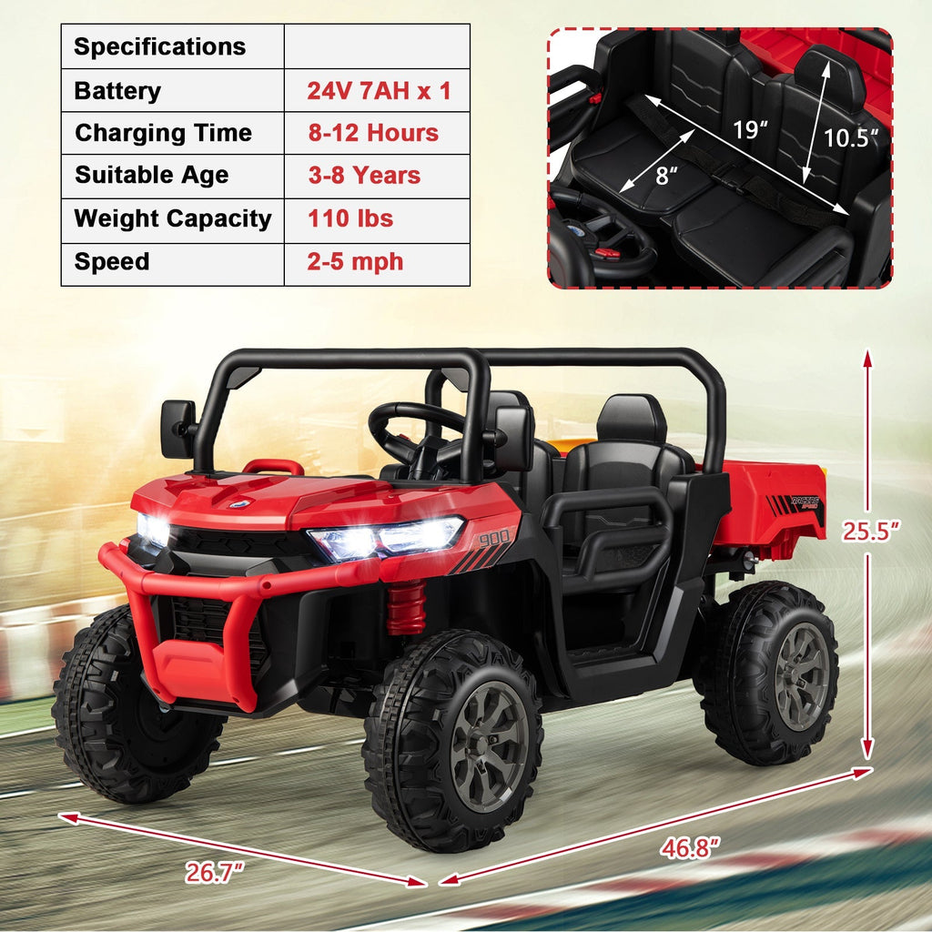 Ride on Dump Truck with Remote Control-Red GBruno Store