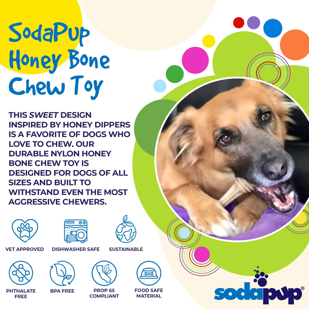Honey Bone Nylon Dog Toy for the Toughest Chewers SodaPup/True Dogs, LLC