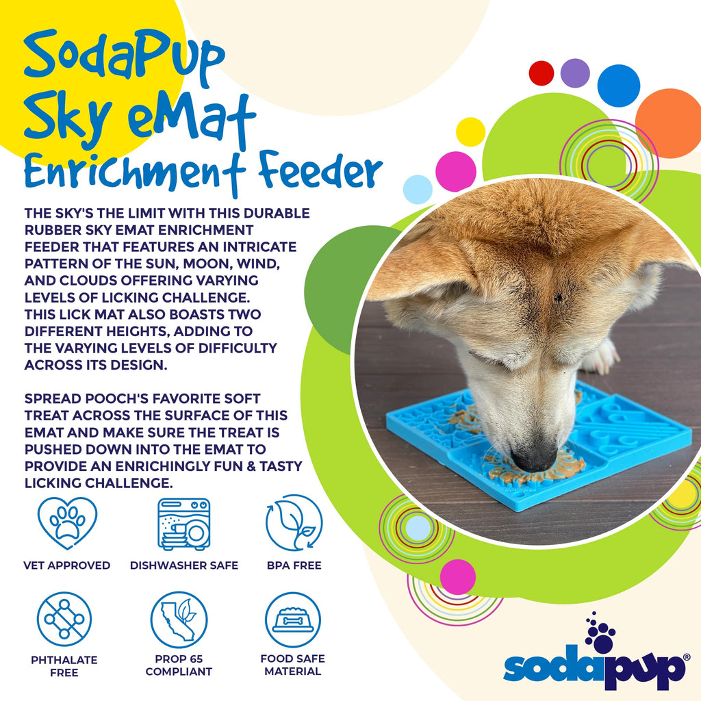 Sky eMat - Enrichment Lick Mat for Dogs and Cats | Celestial Design | SodaPup SodaPup/True Dogs, LLC
