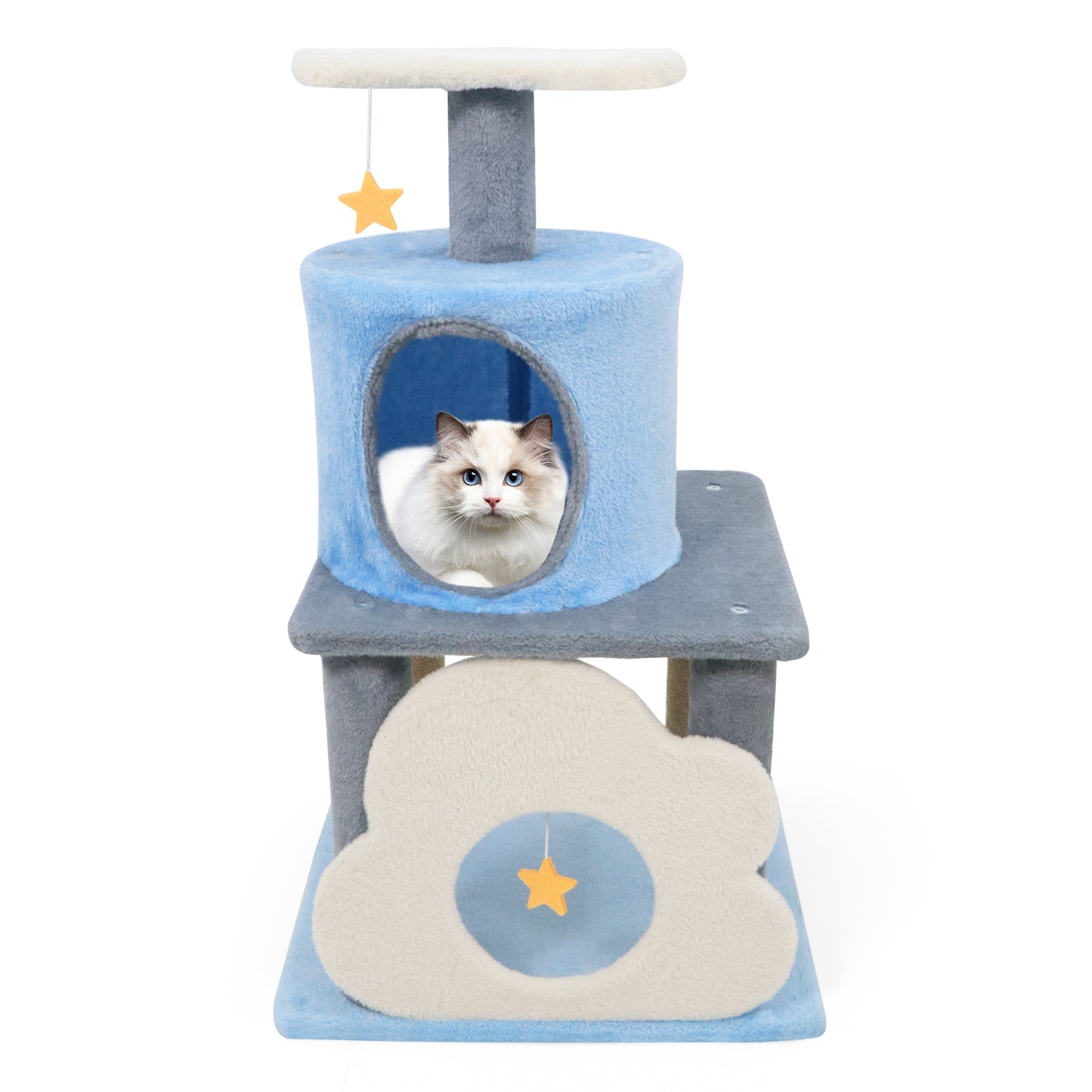 31.5" Cute Modern Cat Tree Multi-Level Kitten Tower DirectDeals
