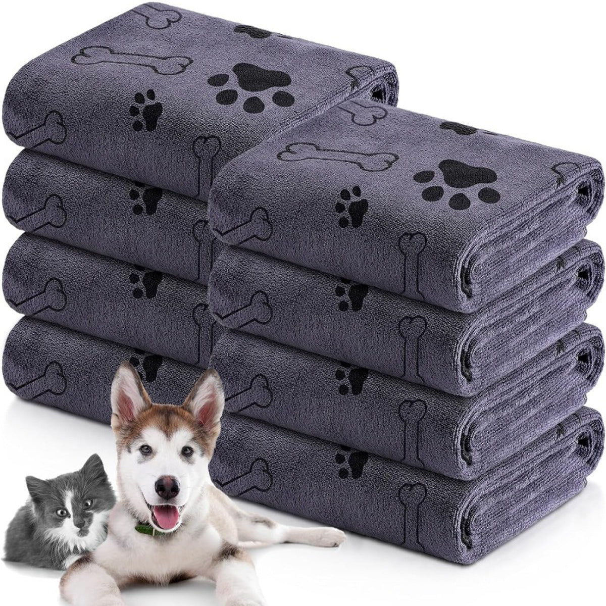 Pet bath towel quick drying and absorbent for dogs and cats bath towel soft and quick drying pet supplies RANOVA USA