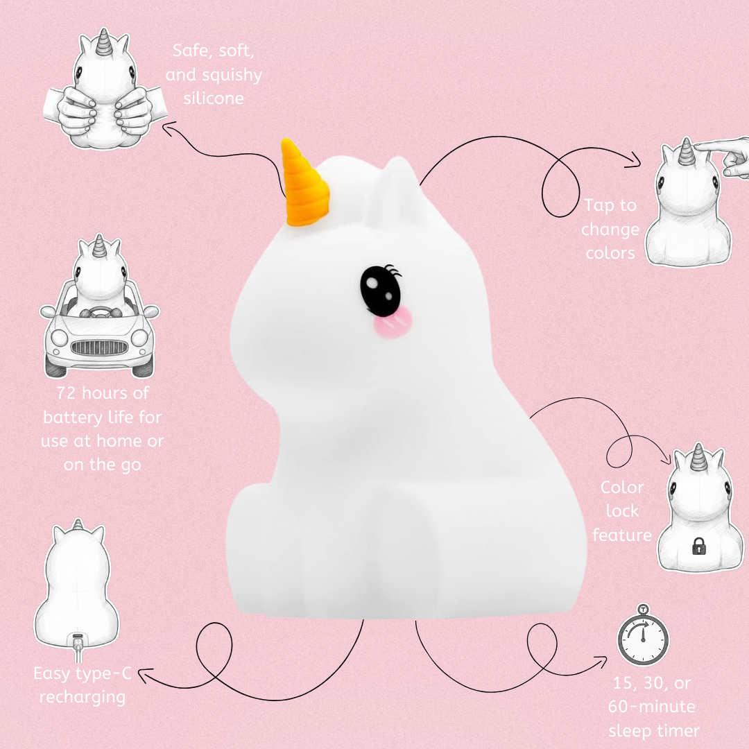Unicorn Night Light by LumiPets® Lumieworld