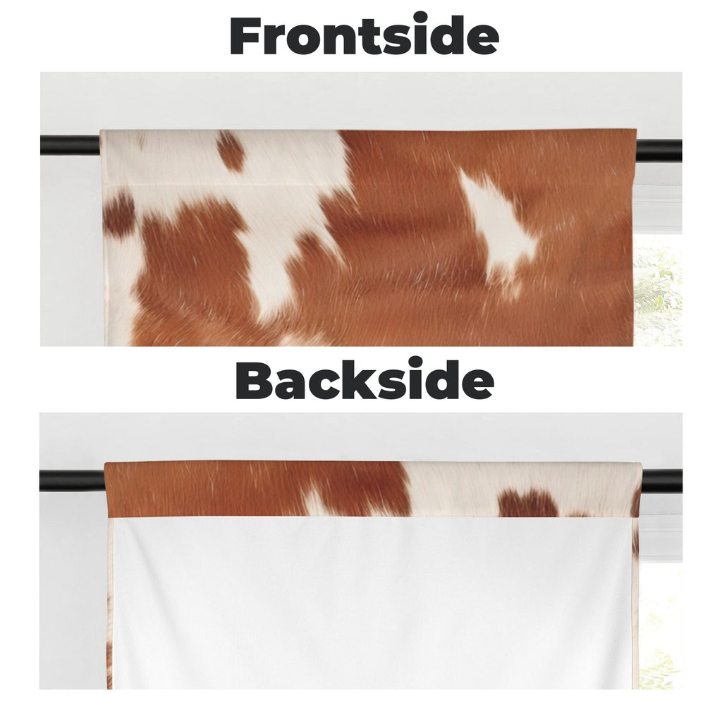 Cowhide Print Window Curtains 28"x40" (2-Piece) Made in America Baha Ranch Western Wear