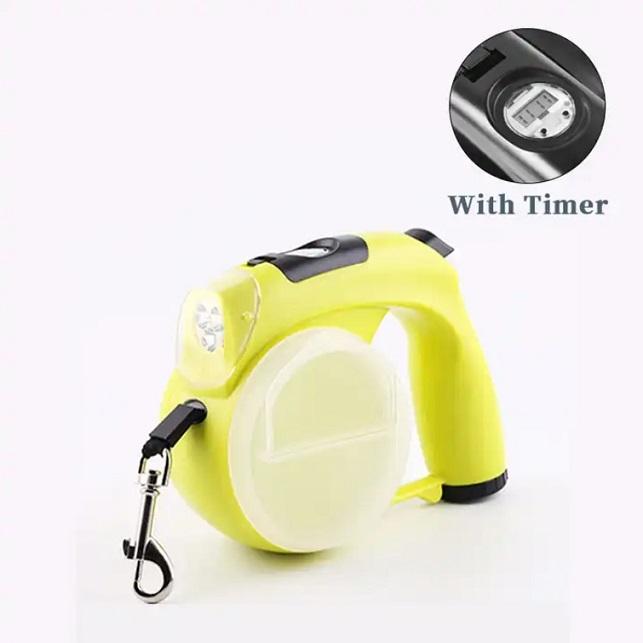 5 In 1 Multifunctional Dog Waterproof Automatic Led Retractable Leash with Poop Bag Pawpampered