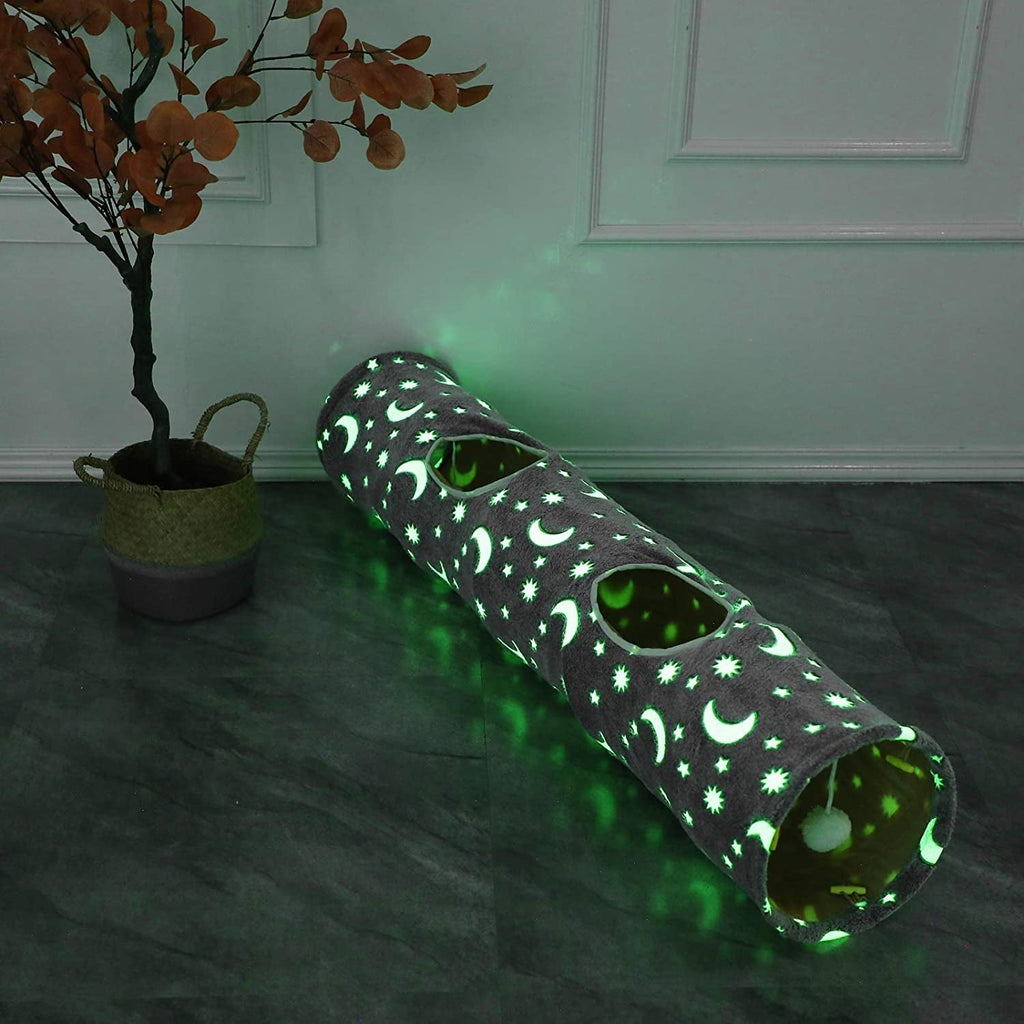 Cat Collapsible Tunnel Tube with Plush Ball toy MJ's Pet Closet