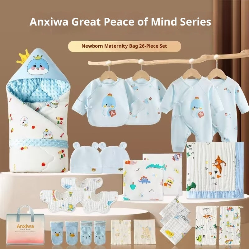 Maternity Bag Newborn Swaddle Bath Towel Clothing Set Baby Joy