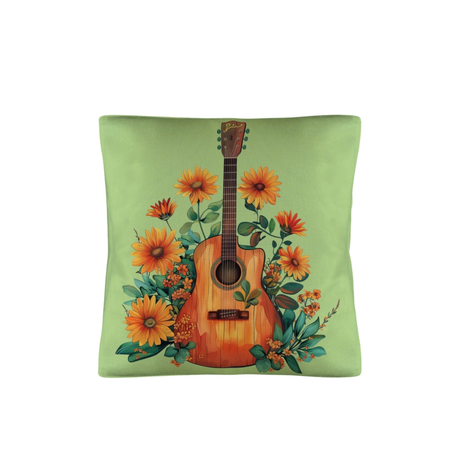 Retro Guitar Pillow Case Made in America Baha Ranch Western Wear