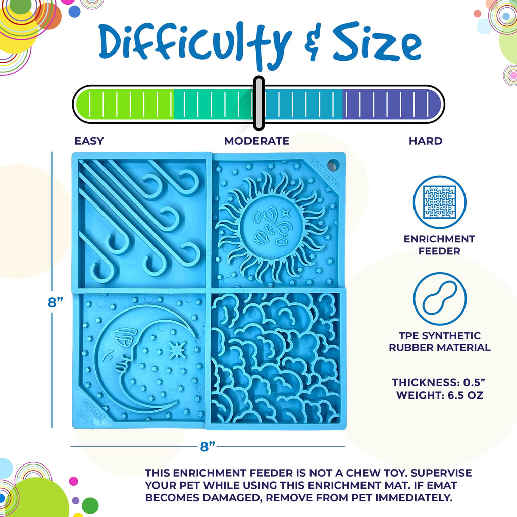 Sky eMat - Enrichment Lick Mat for Dogs and Cats | Celestial Design | SodaPup SodaPup/True Dogs, LLC