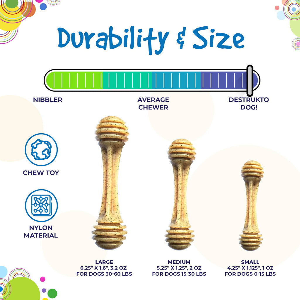 Honey Bone Nylon Dog Toy for the Toughest Chewers SodaPup/True Dogs, LLC