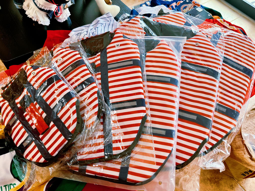 Dog Life Jacket – Striped Design with Safety Handle Jane's Pet Boutique
