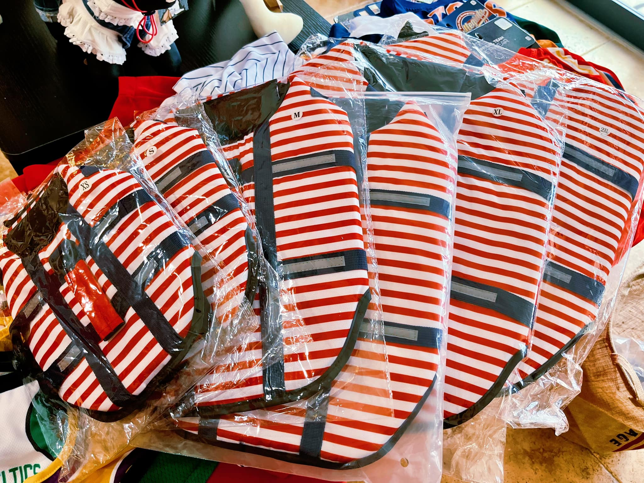 Dog Life Jacket – Striped Design with Safety Handle Jane's Pet Boutique
