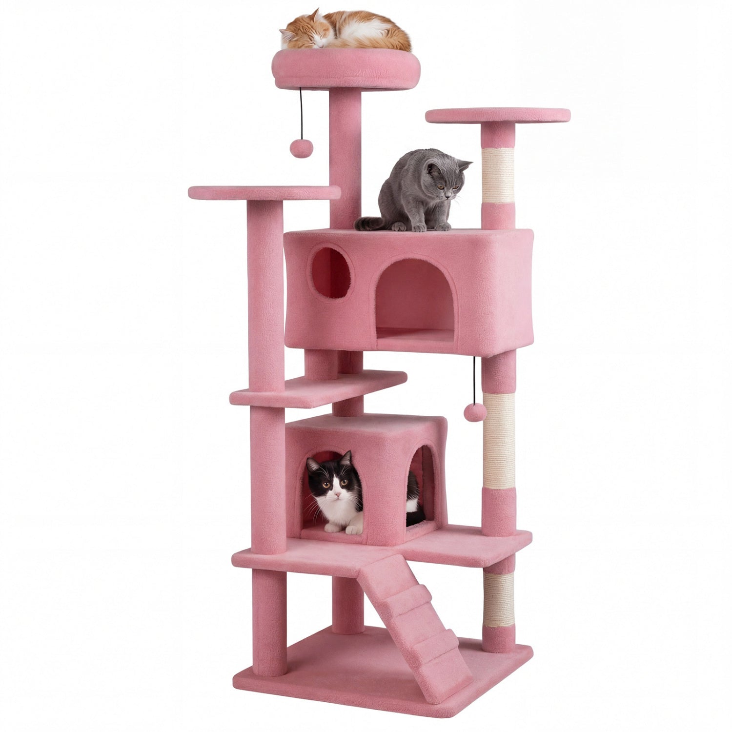 52 Inch Tall Cat Tree Tower for Indoor Cats DirectDeals