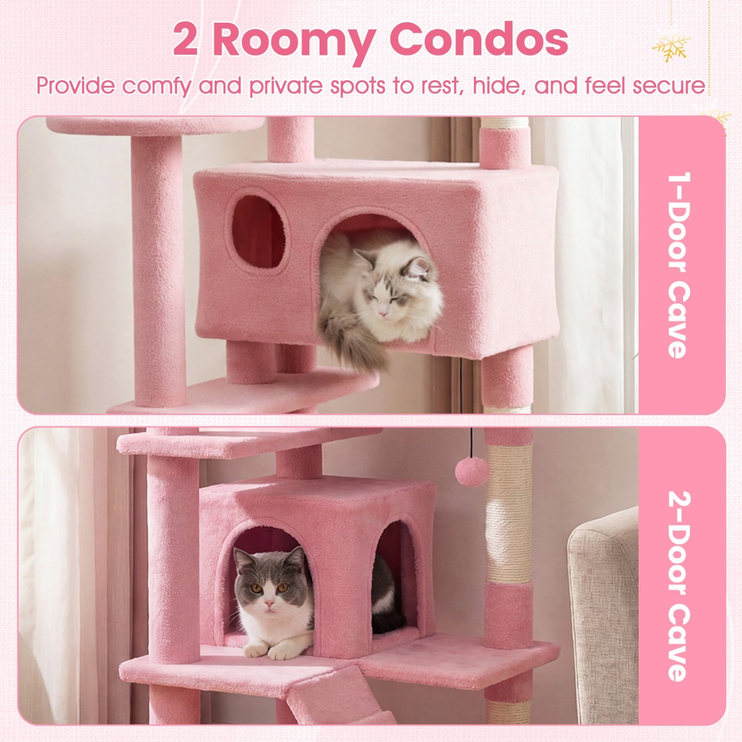 52 Inch Tall Cat Tree Tower for Indoor Cats DirectDeals