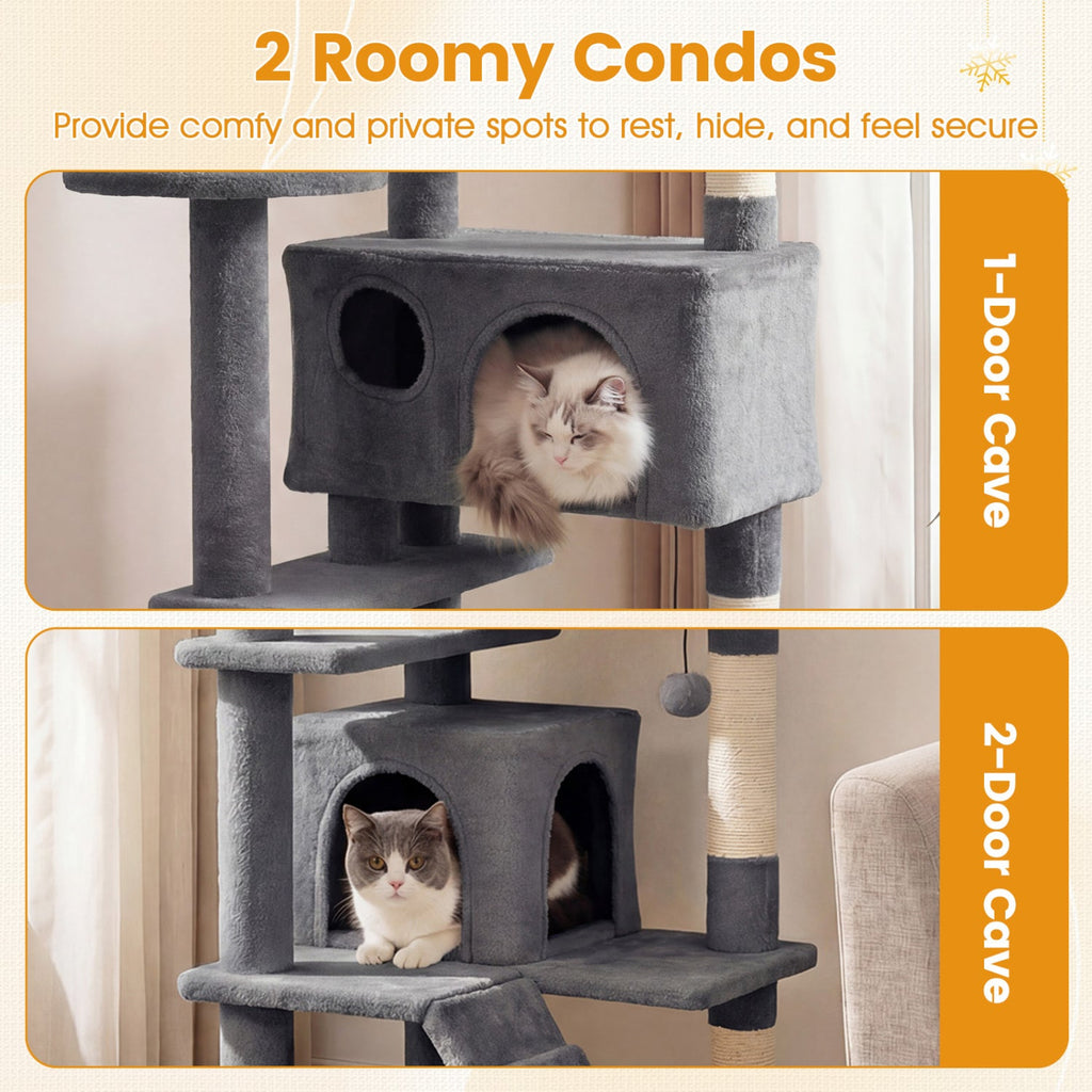 52 Inch Tall Cat Tree Tower for Indoor Cats DirectDeals