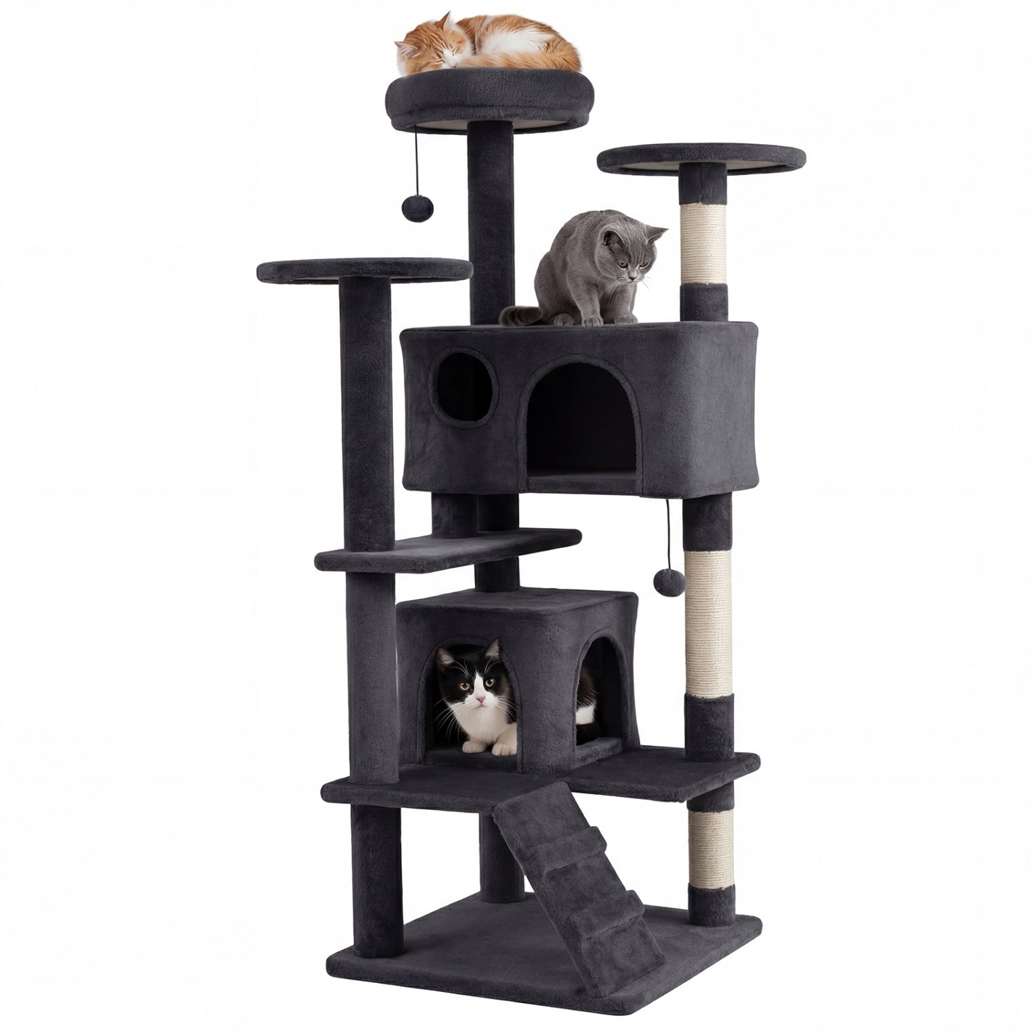52 Inch Tall Cat Tree Tower for Indoor Cats DirectDeals