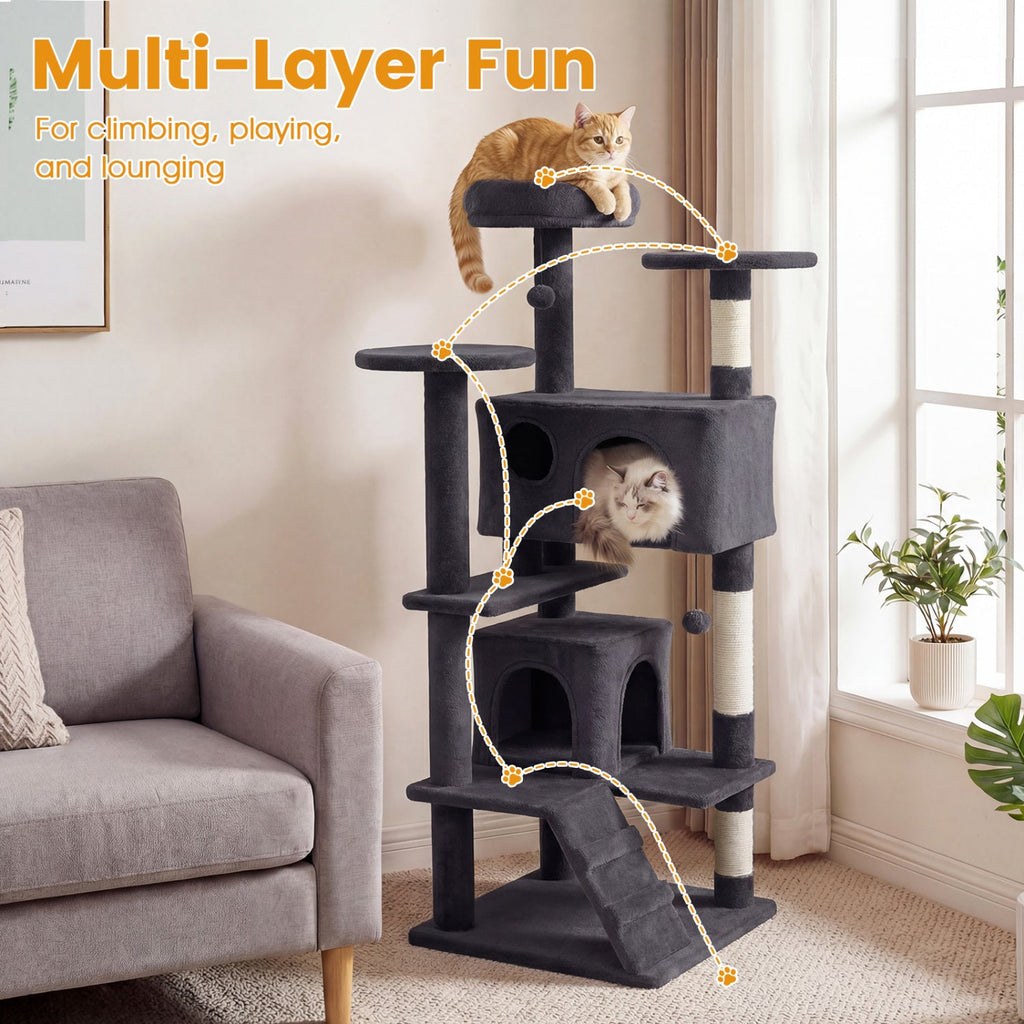 52 Inch Tall Cat Tree Tower for Indoor Cats DirectDeals