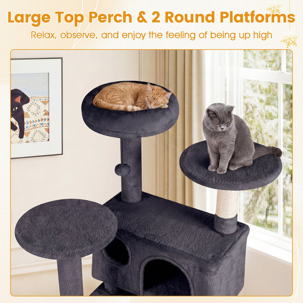 52 Inch Tall Cat Tree Tower for Indoor Cats DirectDeals