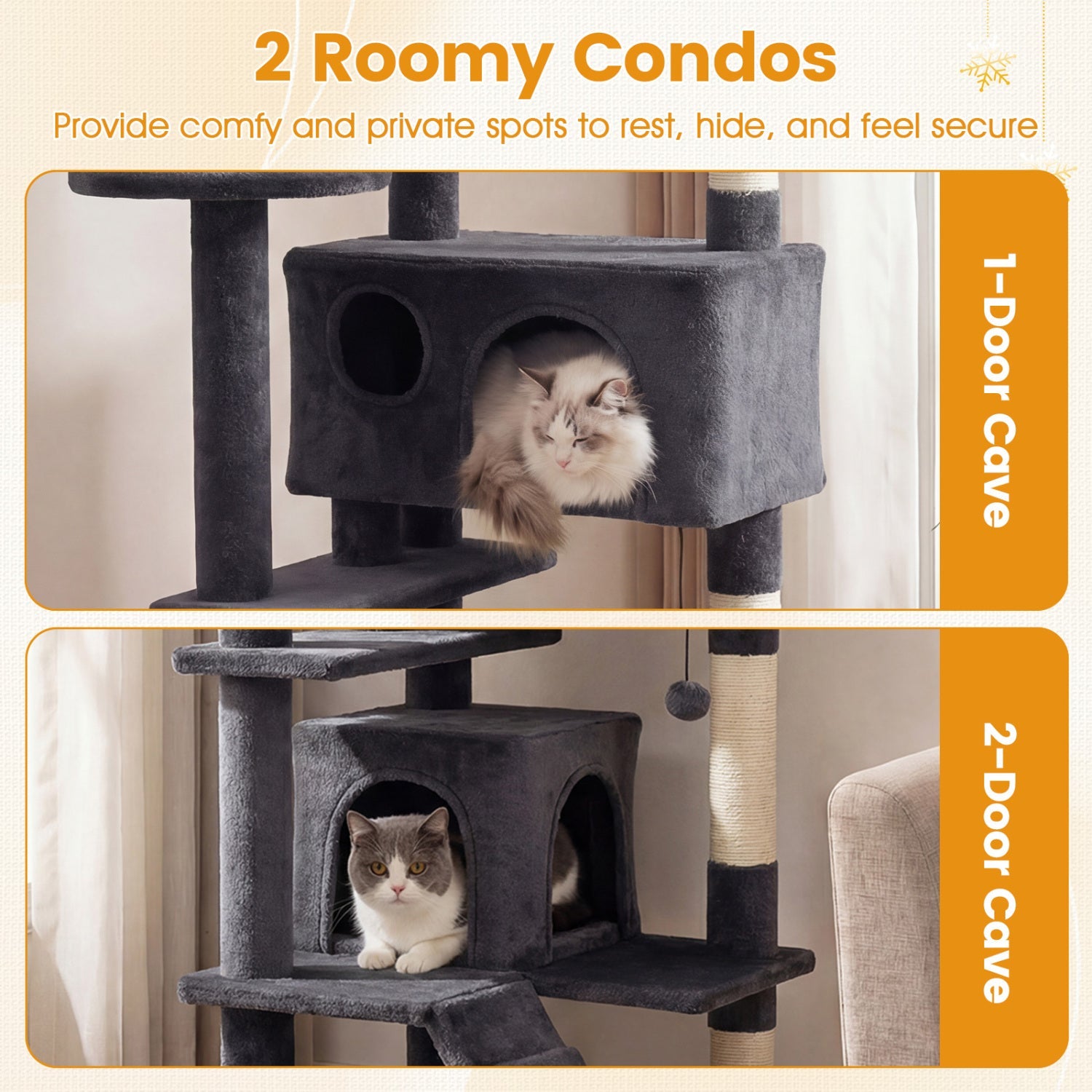 52 Inch Tall Cat Tree Tower for Indoor Cats DirectDeals