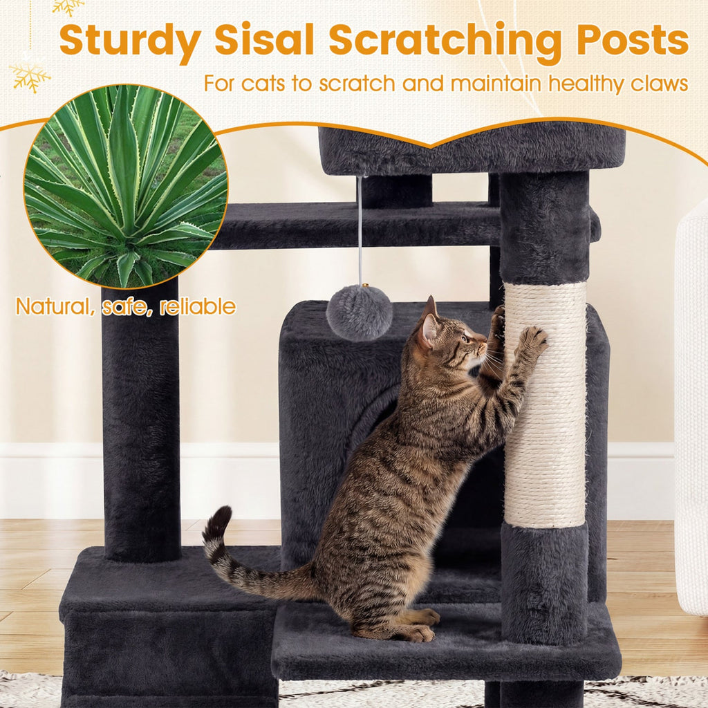 52 Inch Tall Cat Tree Tower for Indoor Cats DirectDeals