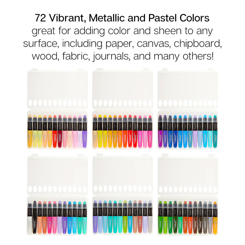 Mixed Media Gel Stick Crayons - 72 Colors KINGART