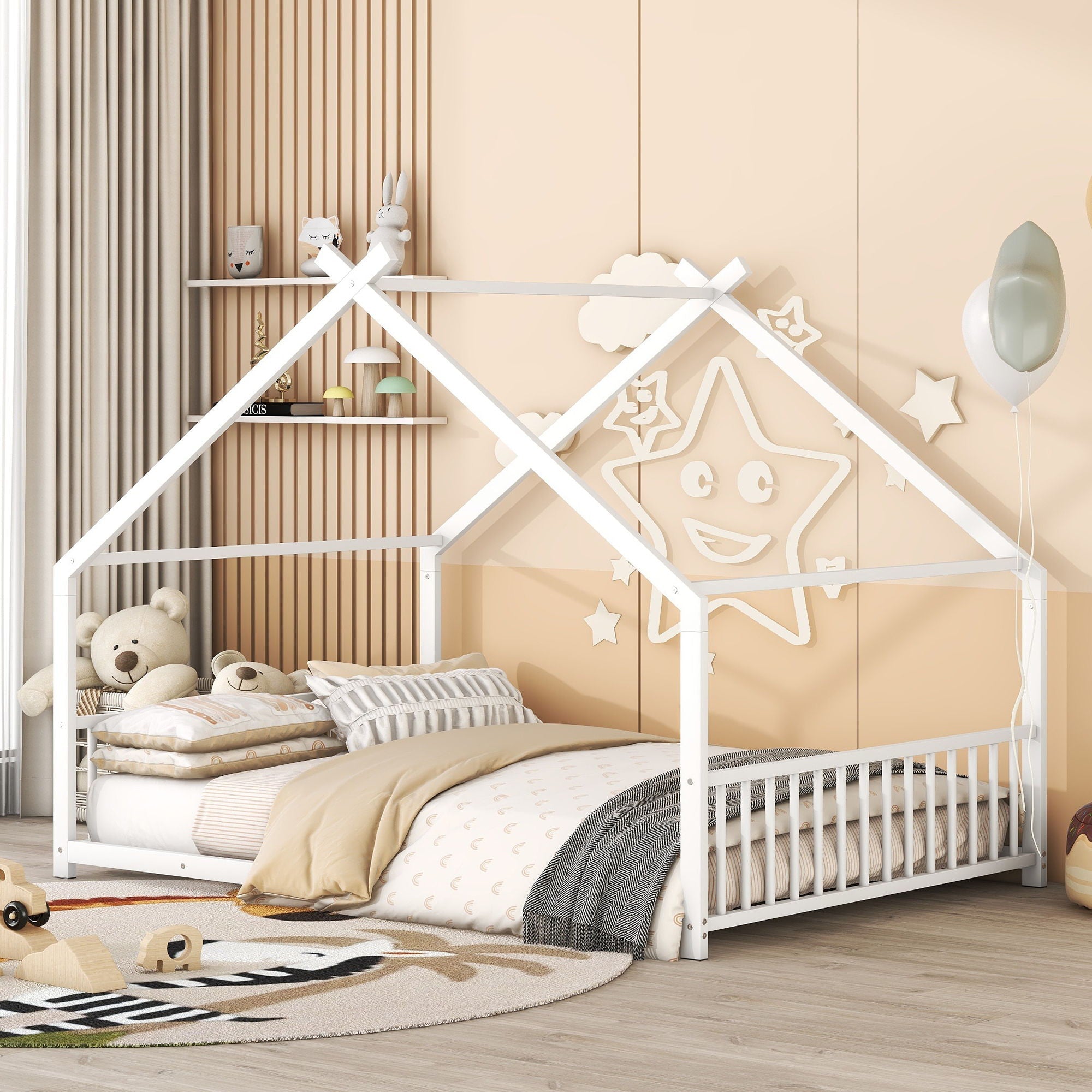 Metal House Bed Unique Piece Furniture