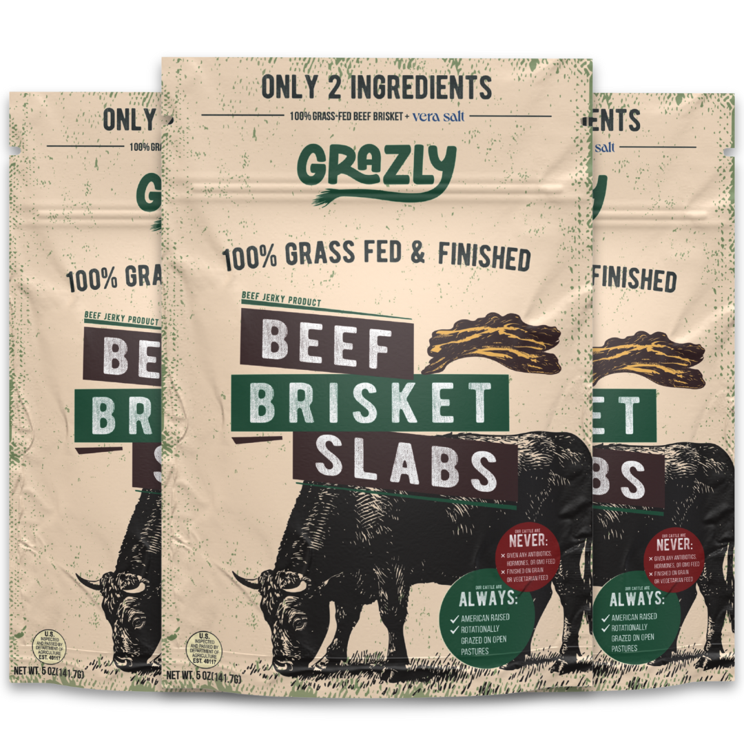 Beef Brisket Slabs - 100% Grass-Fed & Finished Grazly