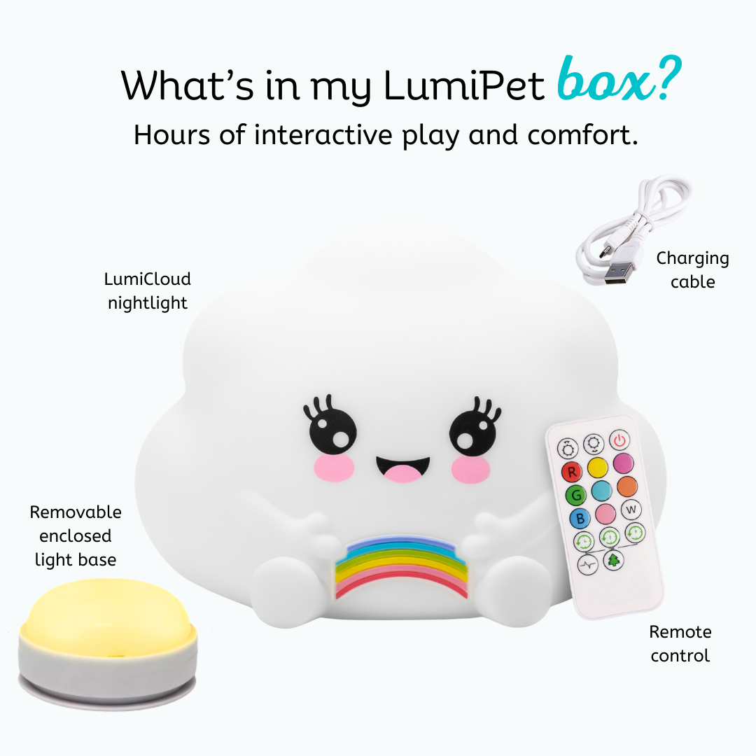 LumiPets® Kawaii Cloud - Children's Nursery Touch Night Light Lumieworld