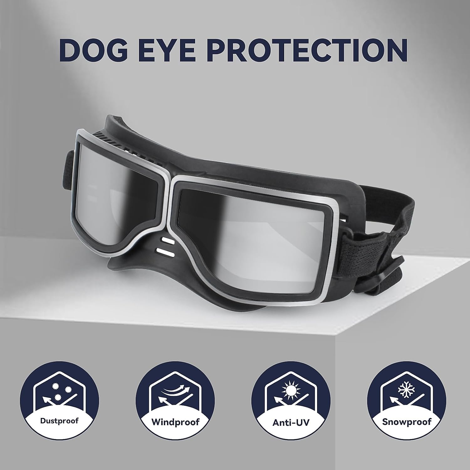Dog Goggles Medium to Large Breed Pilot Style Jane's Pet Boutique