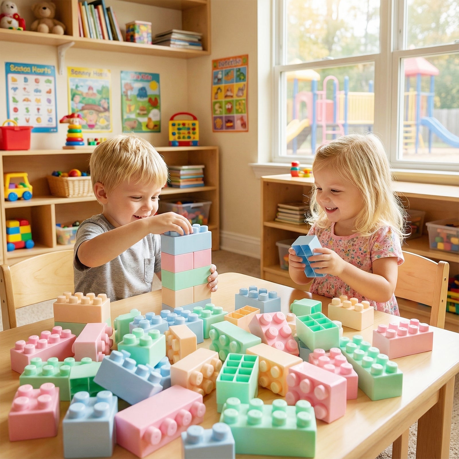 64 pcs Building Blocks for Toddlers Educational Toy DirectDeals