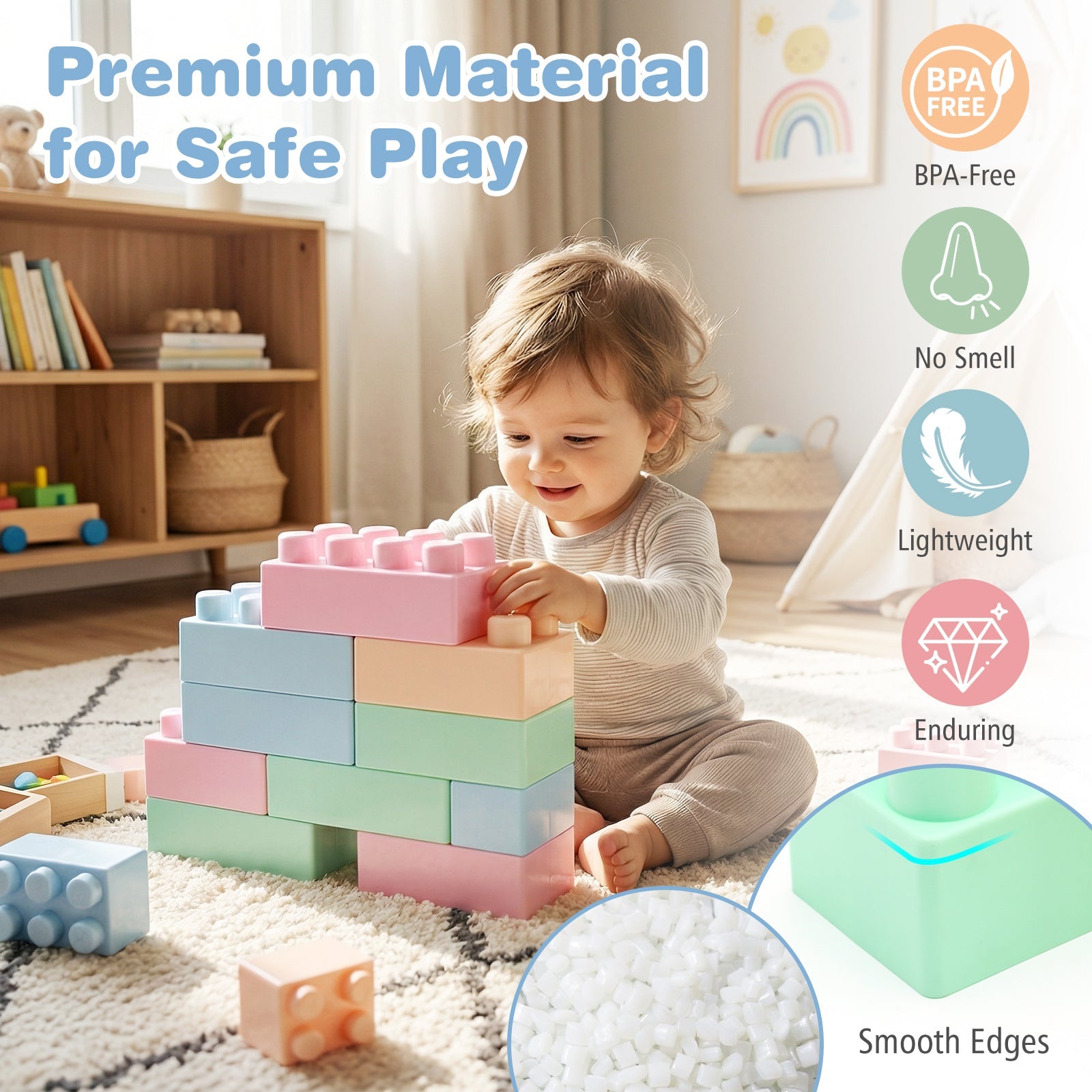 64 pcs Building Blocks for Toddlers Educational Toy DirectDeals