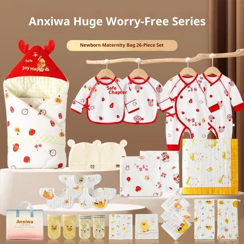 Maternity Bag Newborn Swaddle Bath Towel Clothing Set Baby Joy
