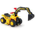 6V Kids Ride On Excavator Fun Digger with Folding Basketball Hoop DirectDeals