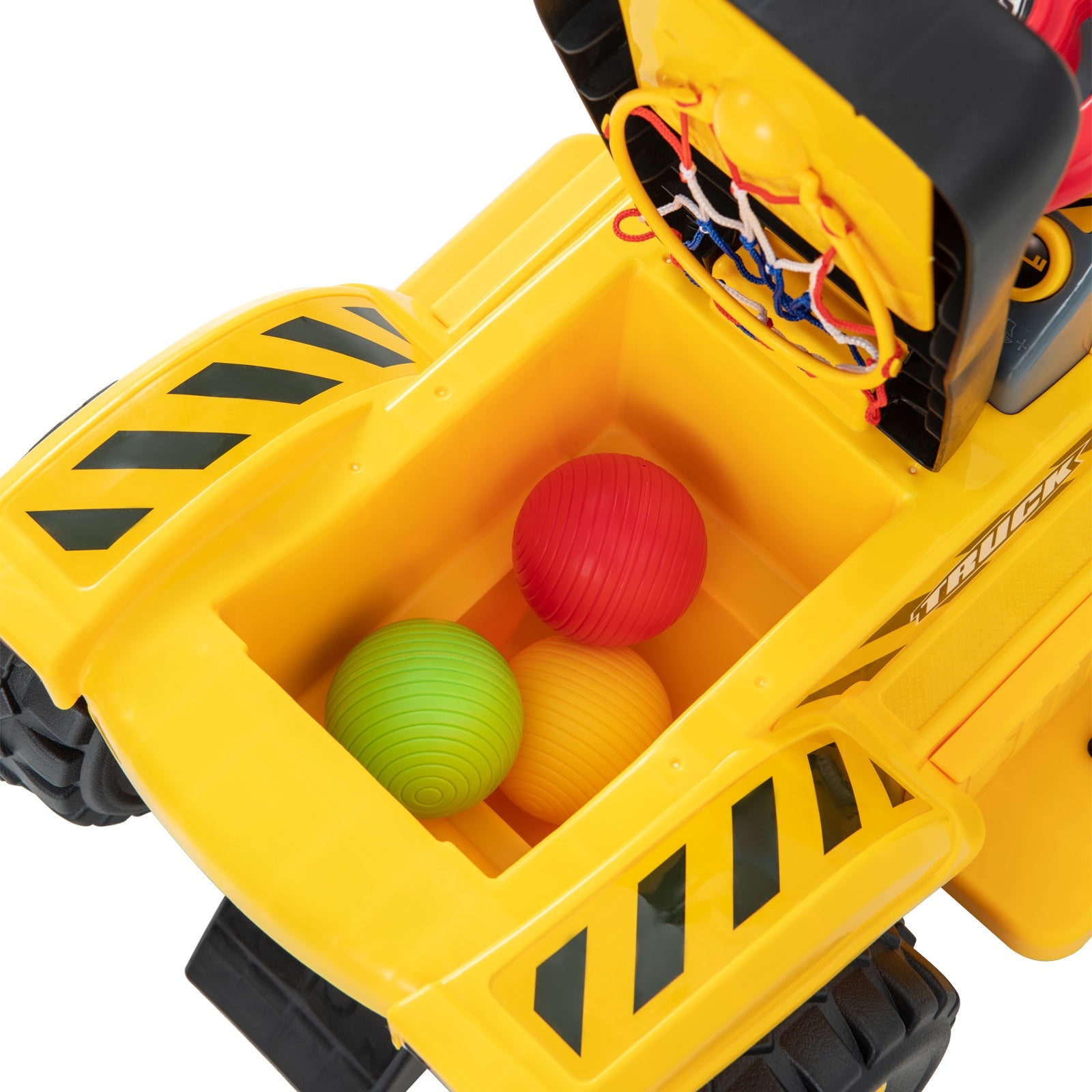 6V Kids Ride On Excavator Fun Digger with Folding Basketball Hoop DirectDeals