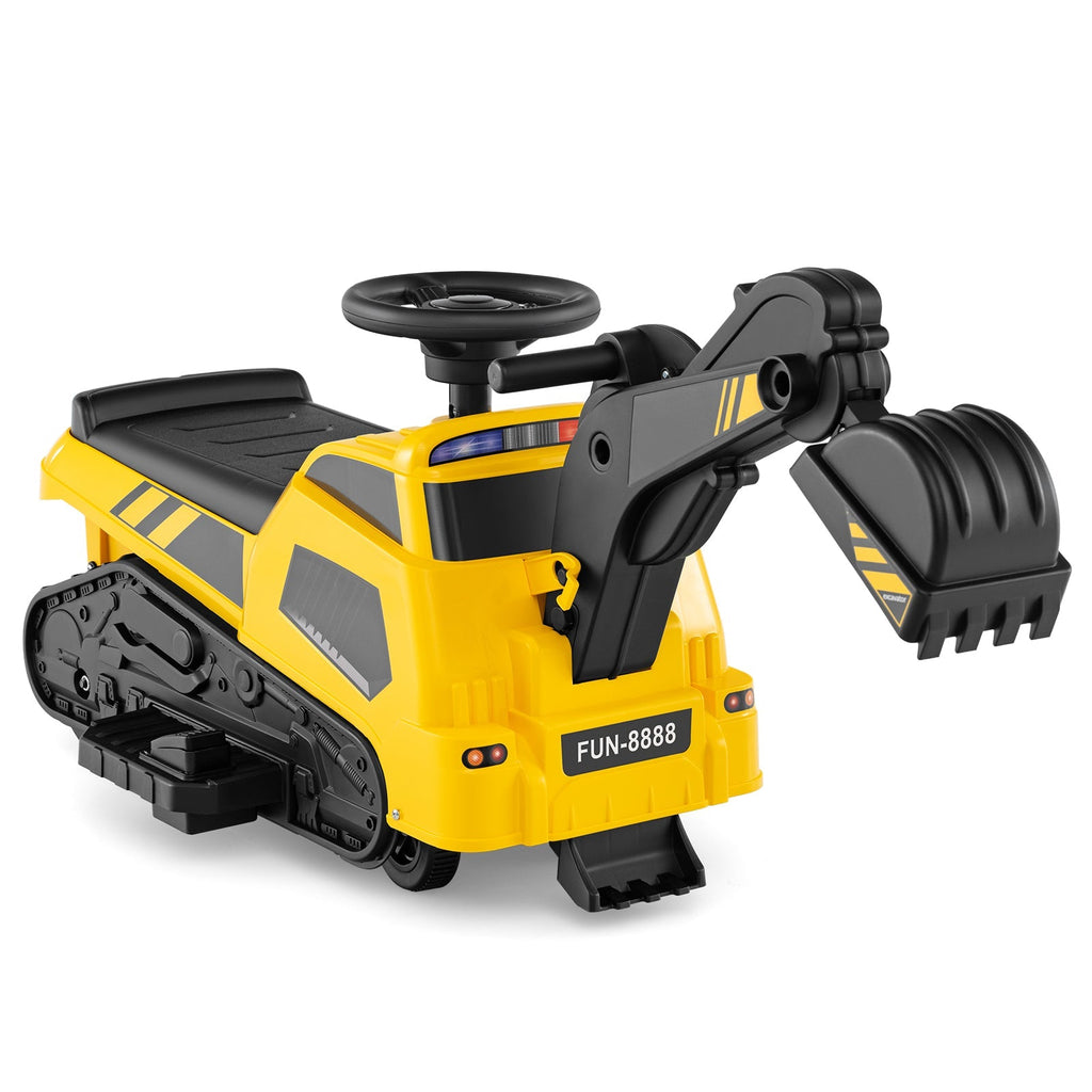 Ride on 3-in-1 Electric Excavator w/ Adjustable Arms & Music GBruno Store