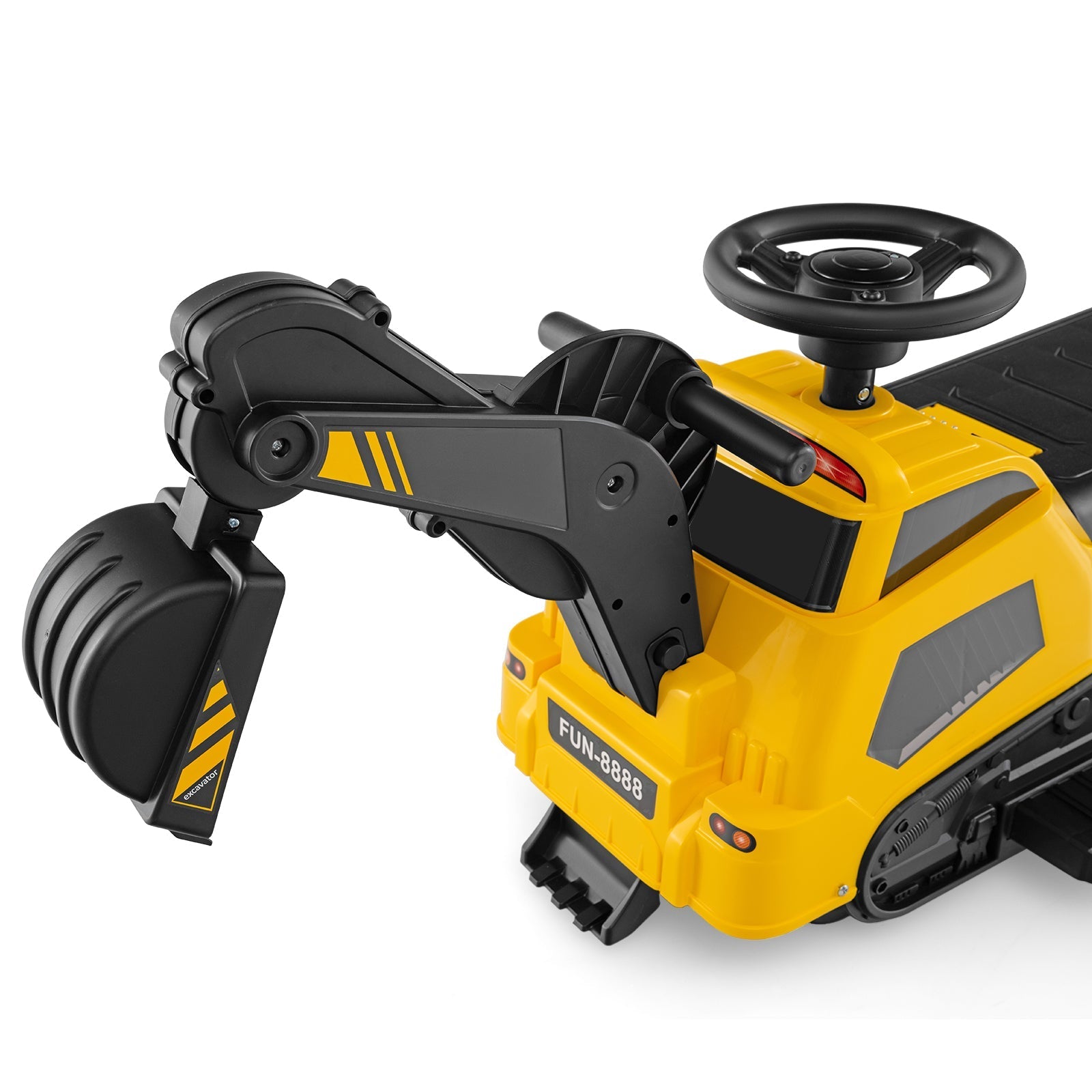 Ride on 3-in-1 Electric Excavator w/ Adjustable Arms & Music GBruno Store